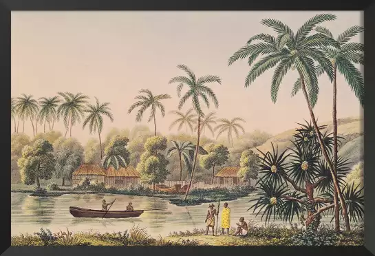 Tahiti Matavae au 19eme siècle - tableau célèbre