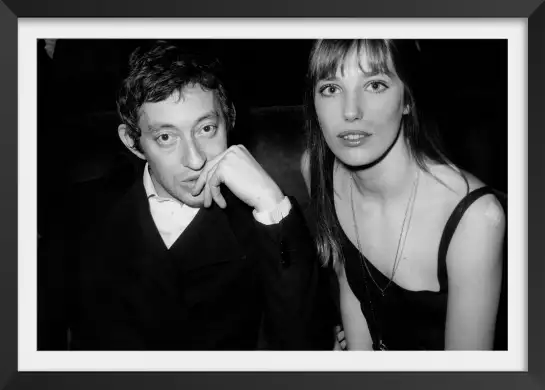 Birkin et Gainsbourg à l'Olympia - photos noir et blanc célébrités