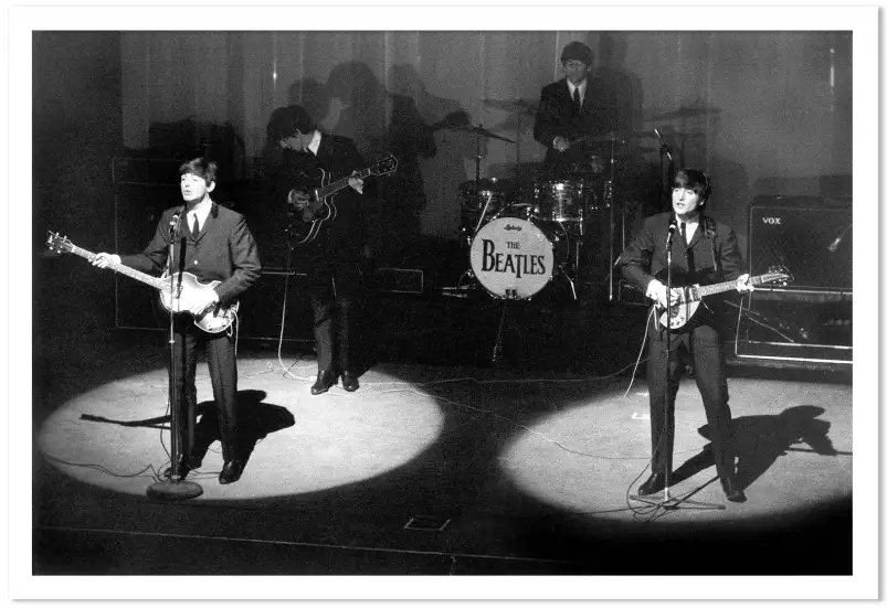 The beatles à l'Olympia en 1964 - photos noir et blanc célébrités