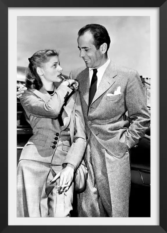 Lauren Bacall et Humphrey Bogart - affiche cinema vintage