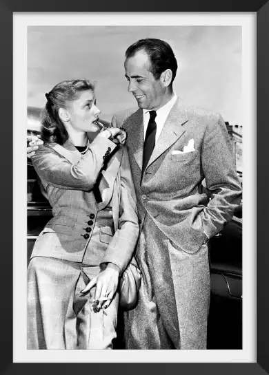 Lauren Bacall et Humphrey Bogart - affiche cinema vintage