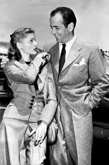 Lauren Bacall et Humphrey Bogart - affiche cinema vintage