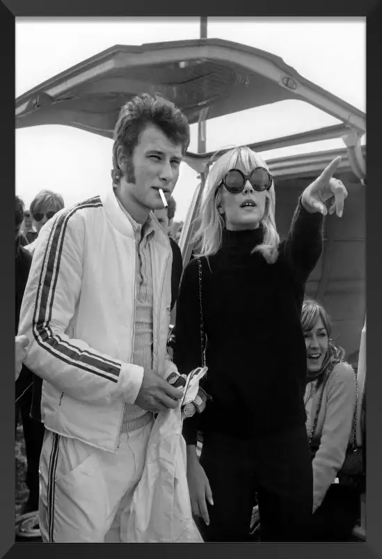 Johnny Hallyday et Sylvie Vartan 1967 - photos noir et blanc célébrités