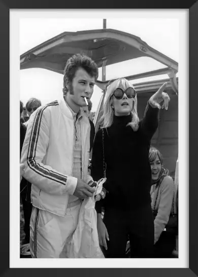 Johnny Hallyday et Sylvie Vartan 1967 - photos noir et blanc célébrités