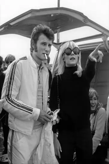 Johnny Hallyday et Sylvie Vartan 1967 - photos noir et blanc célébrités