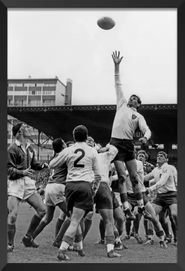 Rugby Le Tournoi des 5 nations - poster noir et blanc