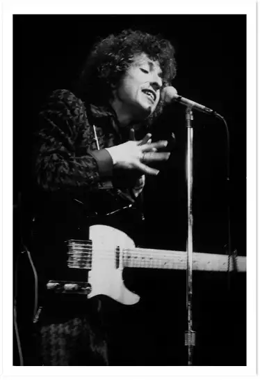 Bob Dylan à l'Olympia en 1966- affiche chanteur célèbre