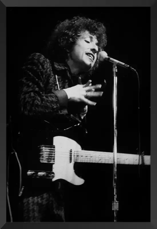 Bob Dylan à l'Olympia en 1966- affiche chanteur célèbre