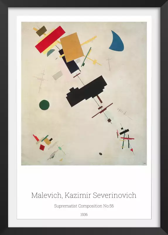 Composition 56 de Kazimir Mealevch - affiche de tableau celebre