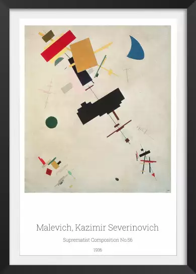 Composition 56 de Kazimir Mealevch - affiche de tableau celebre