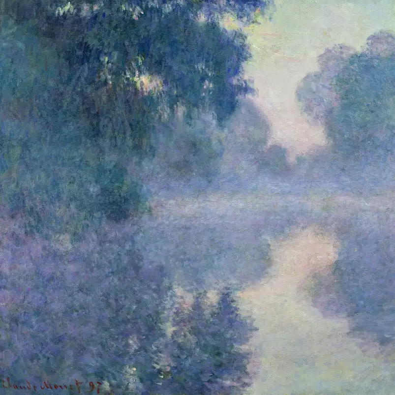 Bord de Seine à Giverny - Tableau de Claude Monet