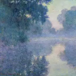 Bord de Seine à Giverny - Tableau de Claude Monet