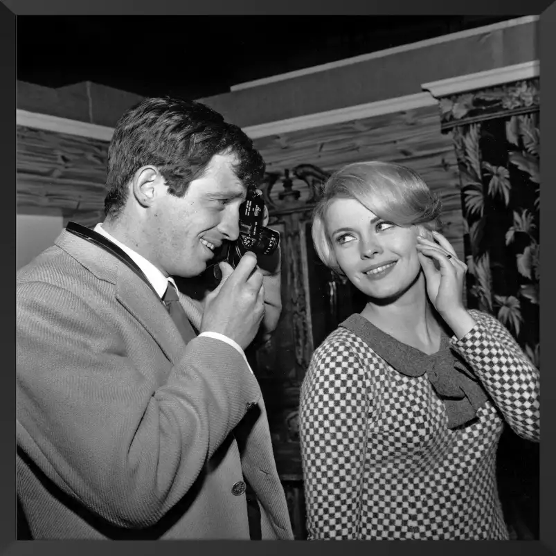 Jean Paul Belmondo et Jean Seberg en 1964 - photos acteurs noir et blanc