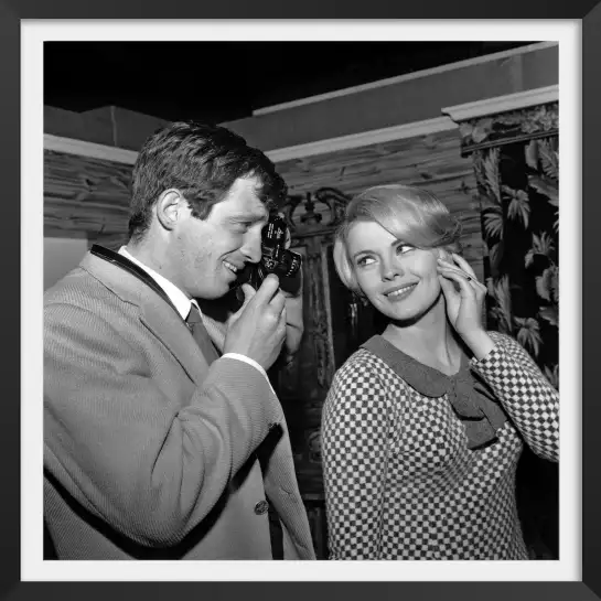 Jean Paul Belmondo et Jean Seberg en 1964 - photos acteurs noir et blanc