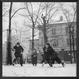 Paris sous la neige en 1950 - affiches noir et blanc