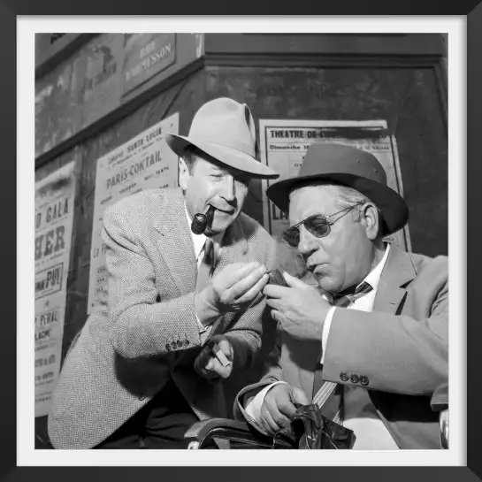 Jean Gabin et Georges Simenon en 1957 - tableau de celébrités