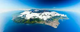 Ile de la Réunion vue du ciel - tableau paysage