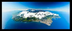 Ile de la Réunion vue du ciel - tableau paysage