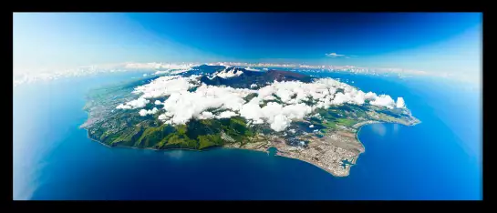 Ile de la Réunion vue du ciel - tableau paysage