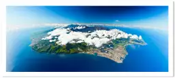 Ile de la Réunion vue du ciel - tableau paysage