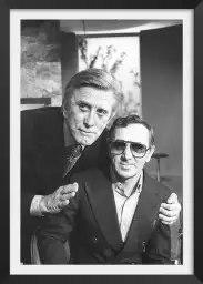 Aznavour et Kirk Douglas - photos acteurs noir et blanc