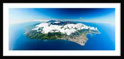 Ile de la Réunion vue du ciel - tableau paysage