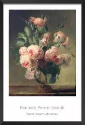 Bouquet de Pierre Redouté - tableau de fleurs en peinture