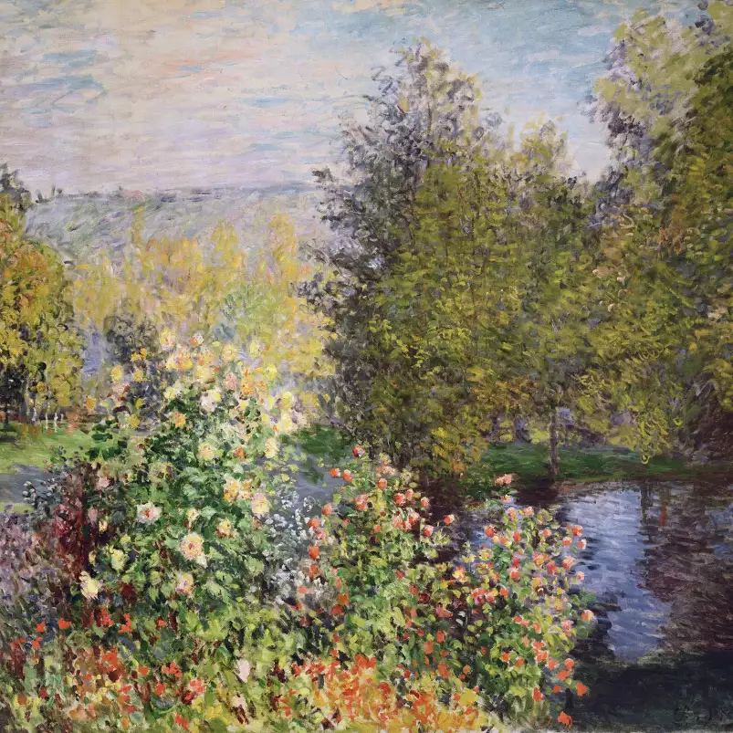 Le Jardin de Montgeron par Claude Monet en 1876 - tableau celebre