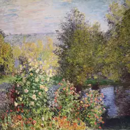 Le Jardin de Montgeron par Claude Monet en 1876 - tableau celebre