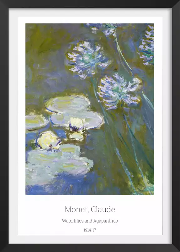 Nénuphars et agapanthes - Tableau de Claude Monet