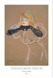 Yvette Guilbert de Toulouse Lautrec - affiche de célébrités