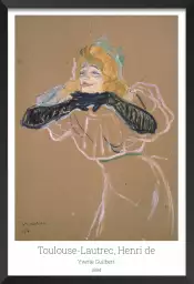 Yvette Guilbert de Toulouse Lautrec - affiche de célébrités