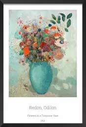 Vase turquoise D'Odilon Redon - tableau fleur