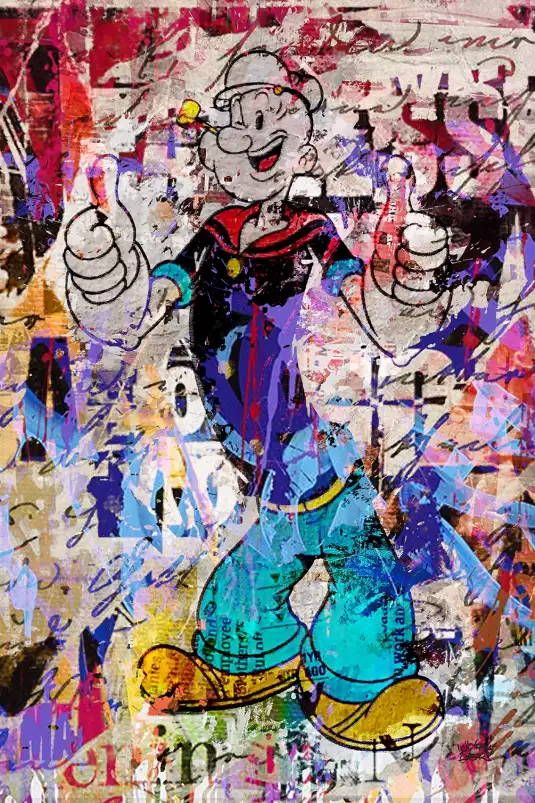 Popeye graff - tableau pop art
