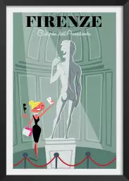 Florence Galleria del Academia-affiche vintage