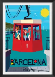 Barcelona Port Vell-Affiche de voyage vintage