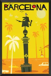 Barcelona-Affiche de voyage vintage