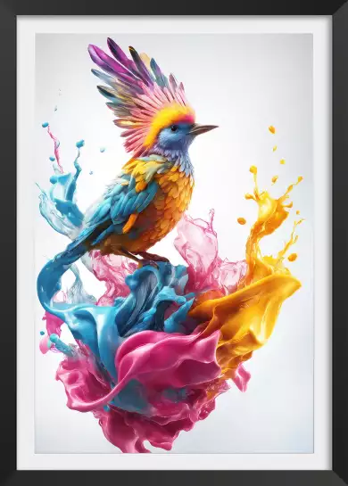 Color bird - affiche oiseaux