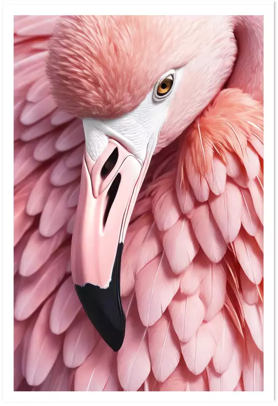 Flamant rose Miami - affiche oiseaux