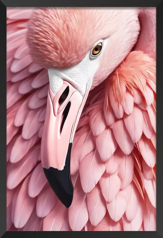 Flamant rose Miami - affiche oiseaux