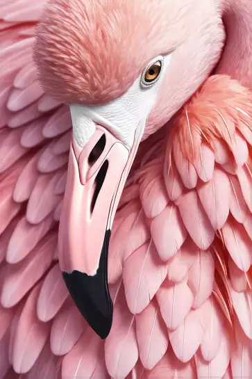 Flamant rose Miami - affiche oiseaux