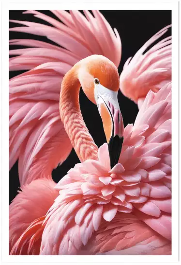 Flamant rose South beach - affiche oiseaux