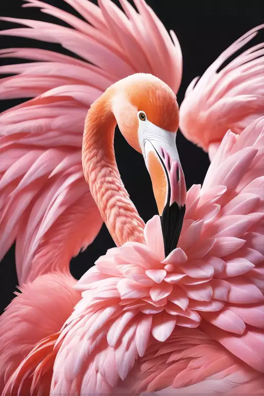 Flamant rose South beach - affiche oiseaux