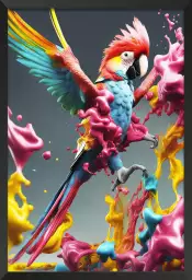 Parrot holi - affiche oiseaux