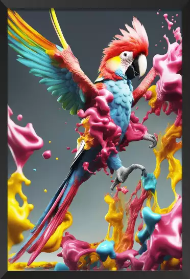 Parrot holi - affiche oiseaux