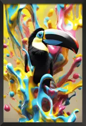 Toucan holi - affiche oiseaux