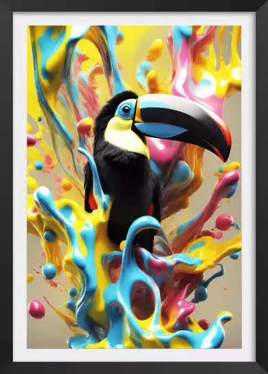 Toucan holi - affiche oiseaux