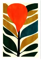 Abstract Flower - affiche scandinave