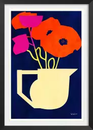 Bright & Sunny Poppies - affiche nature morte