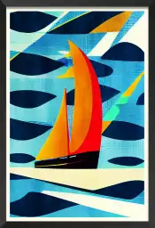 Côte D'Azur - affiche bateaux